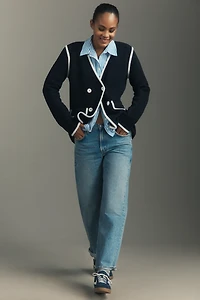 NVLT Knit Double-Breasted Blazer