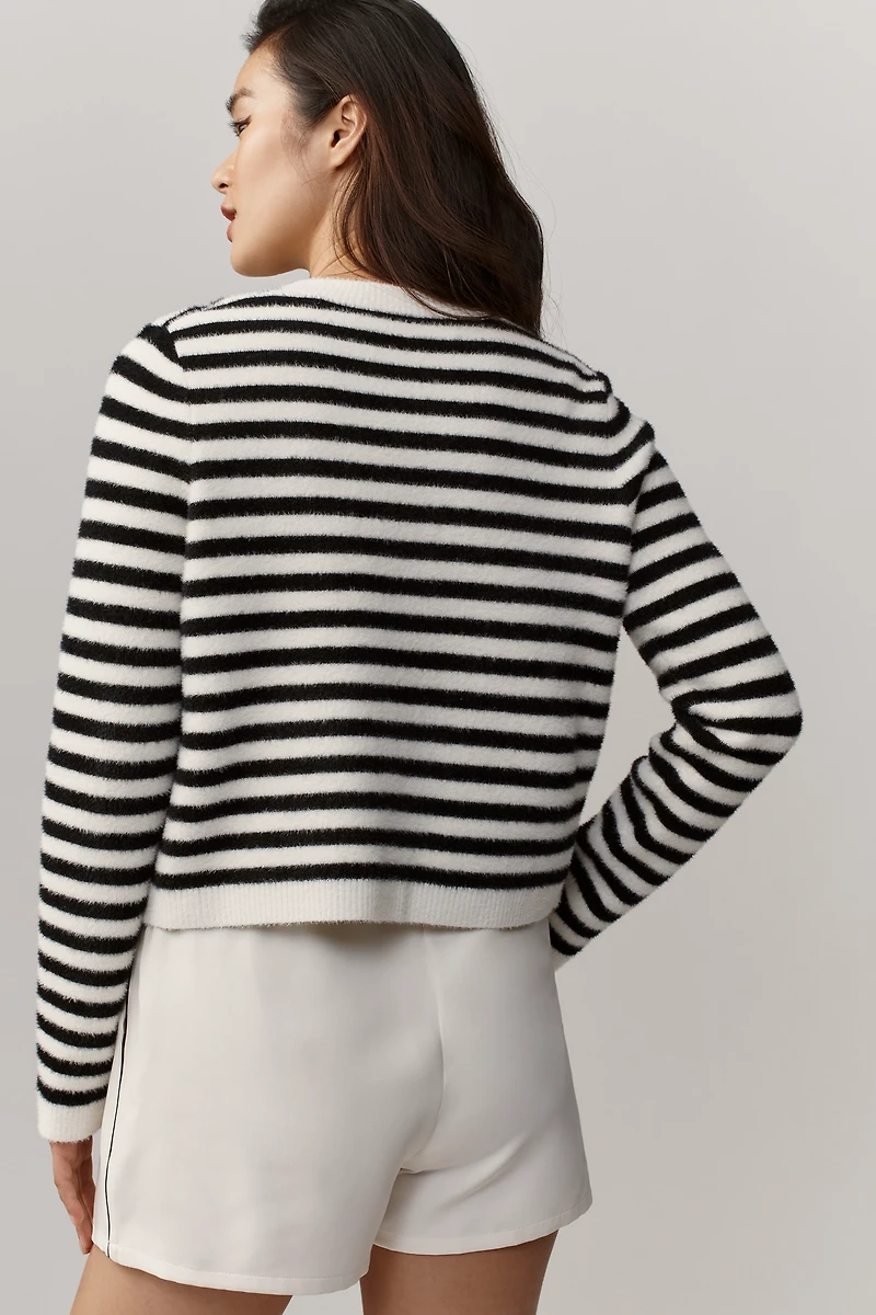 NVLT Striped Heart Knit Jacket