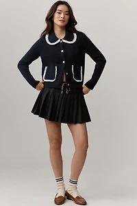 NVLT Lace-Trim Knit Jacket