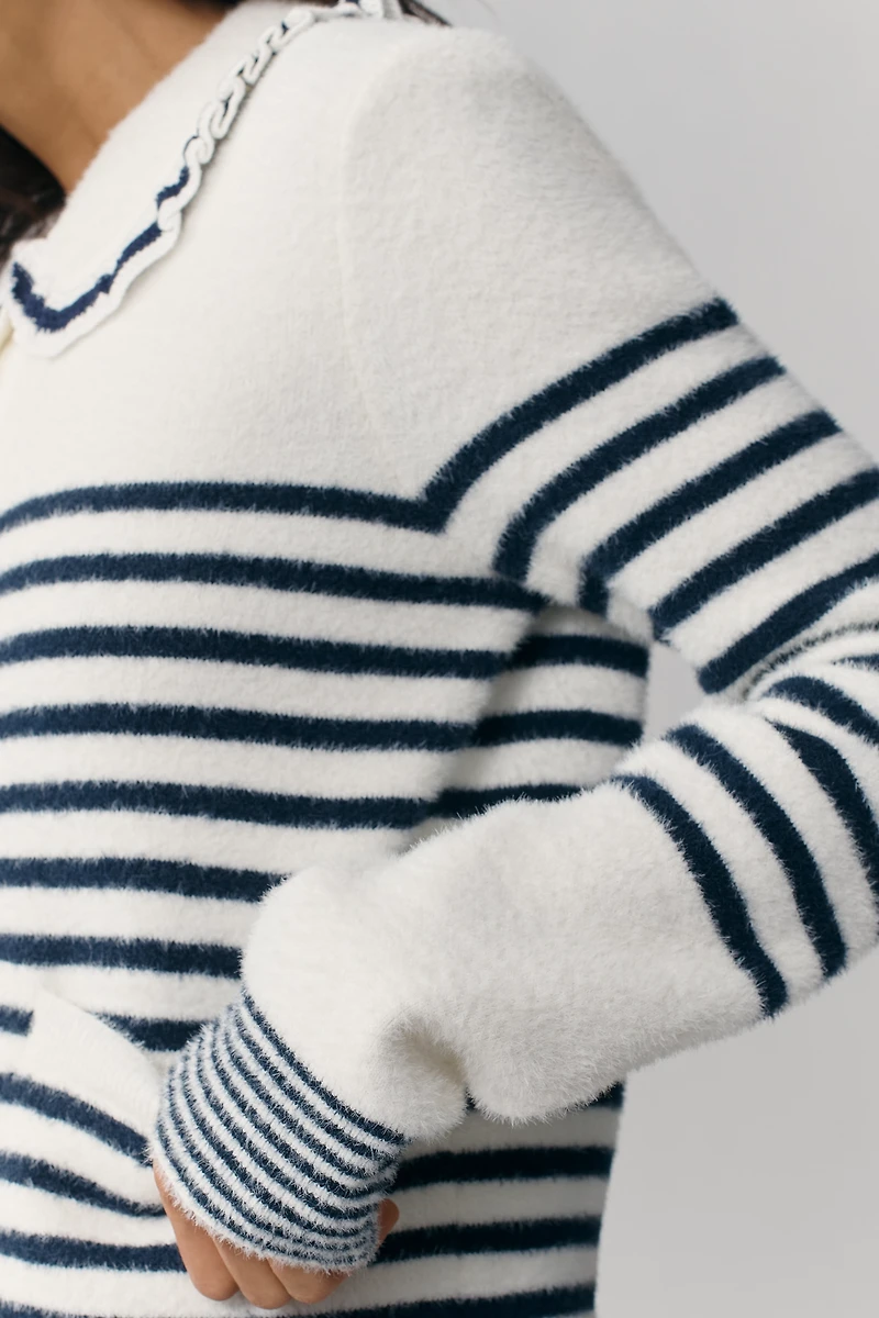 NVLT Striped Knit Jacket