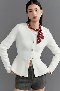 NVLT Sculpted Knit Collarless Blazer