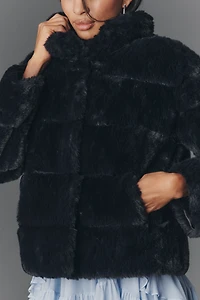 NVLT Eva Channeled Faux Fur Jacket