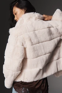 NVLT Eva Channeled Faux-Fur Jacket