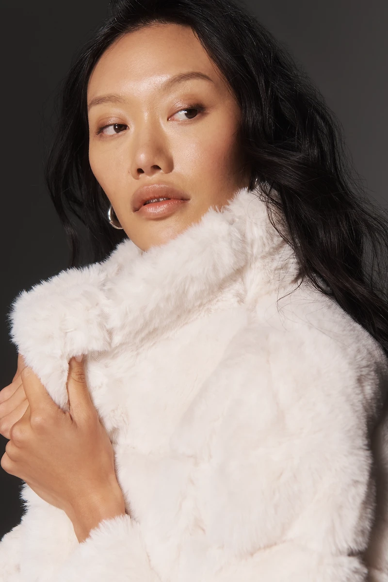 NVLT Eva Channeled Faux-Fur Jacket