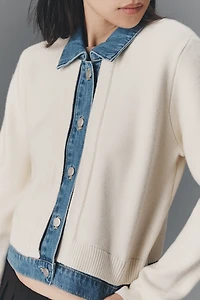 NVLT Mixed Denim Knit Jacket