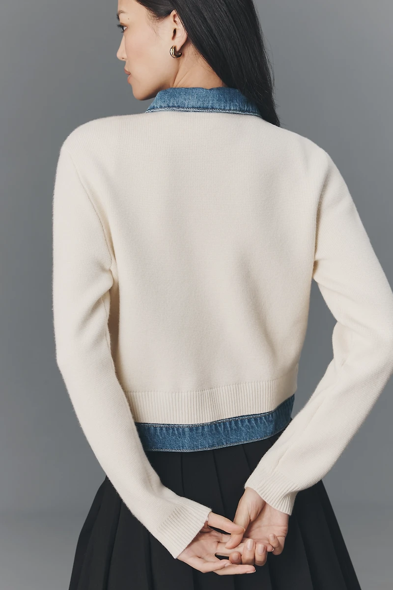 NVLT Mixed Denim Knit Jacket