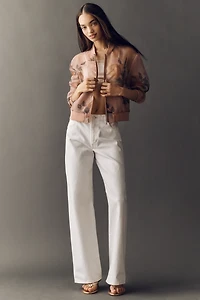 NVLT Floral Organza Bomber Jacket