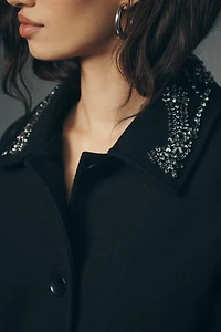 NVLT Embellished Sequin Collar Jacket