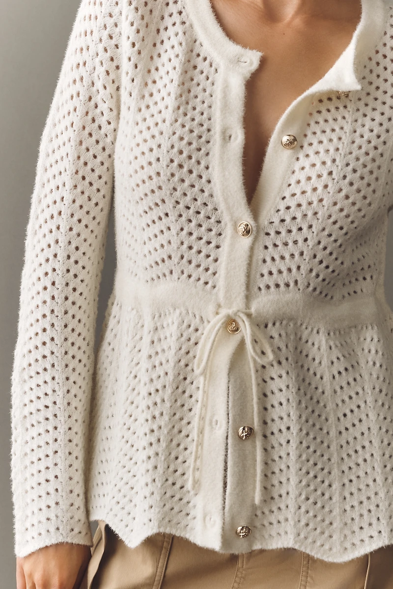 NVLT Chevron Knit Tie-Front Jacket