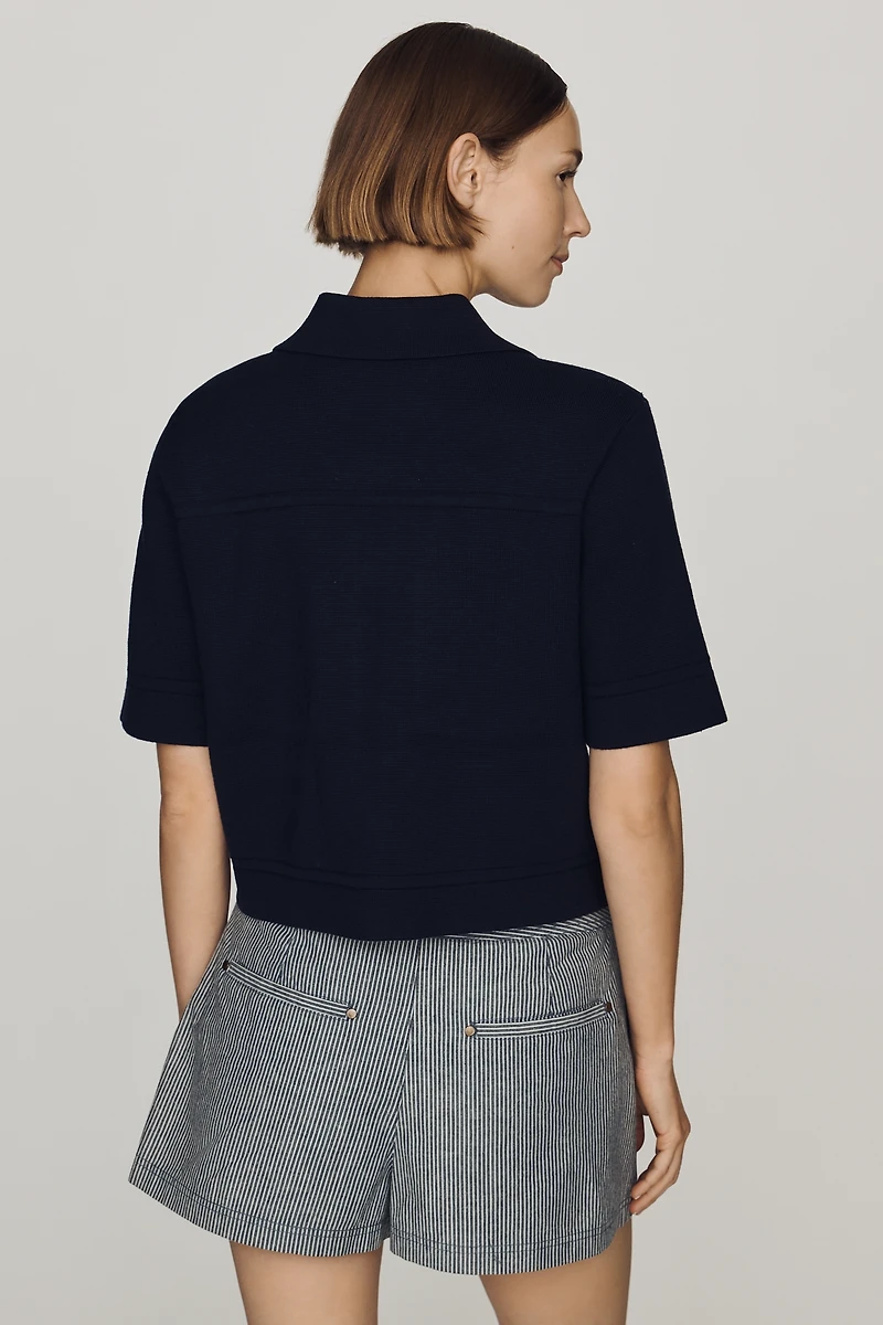 NVLT Short-Sleeve Knit Jacket