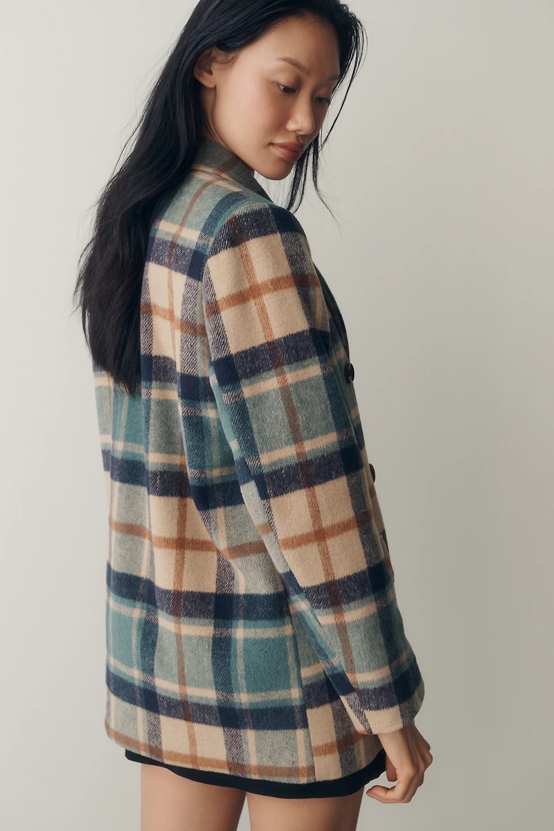 NVLT Plaid Double-Breasted Blazer