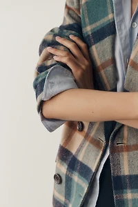 NVLT Plaid Double-Breasted Blazer