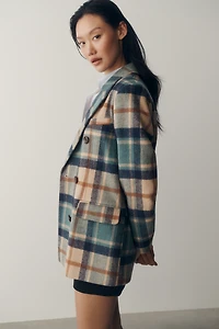 NVLT Plaid Double-Breasted Blazer