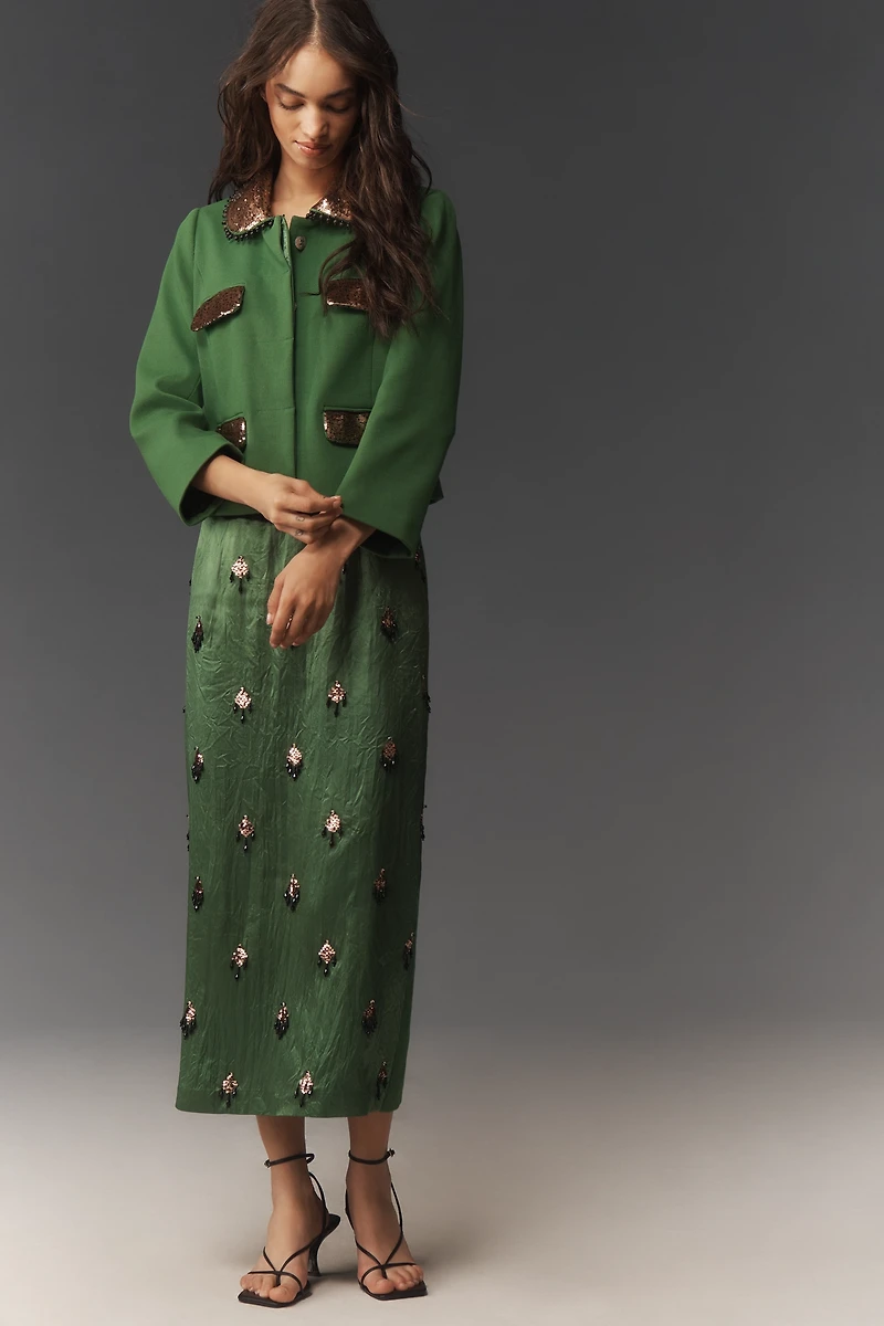 Hope for Flowers by Tracy Reese Embellished Micro Jacket