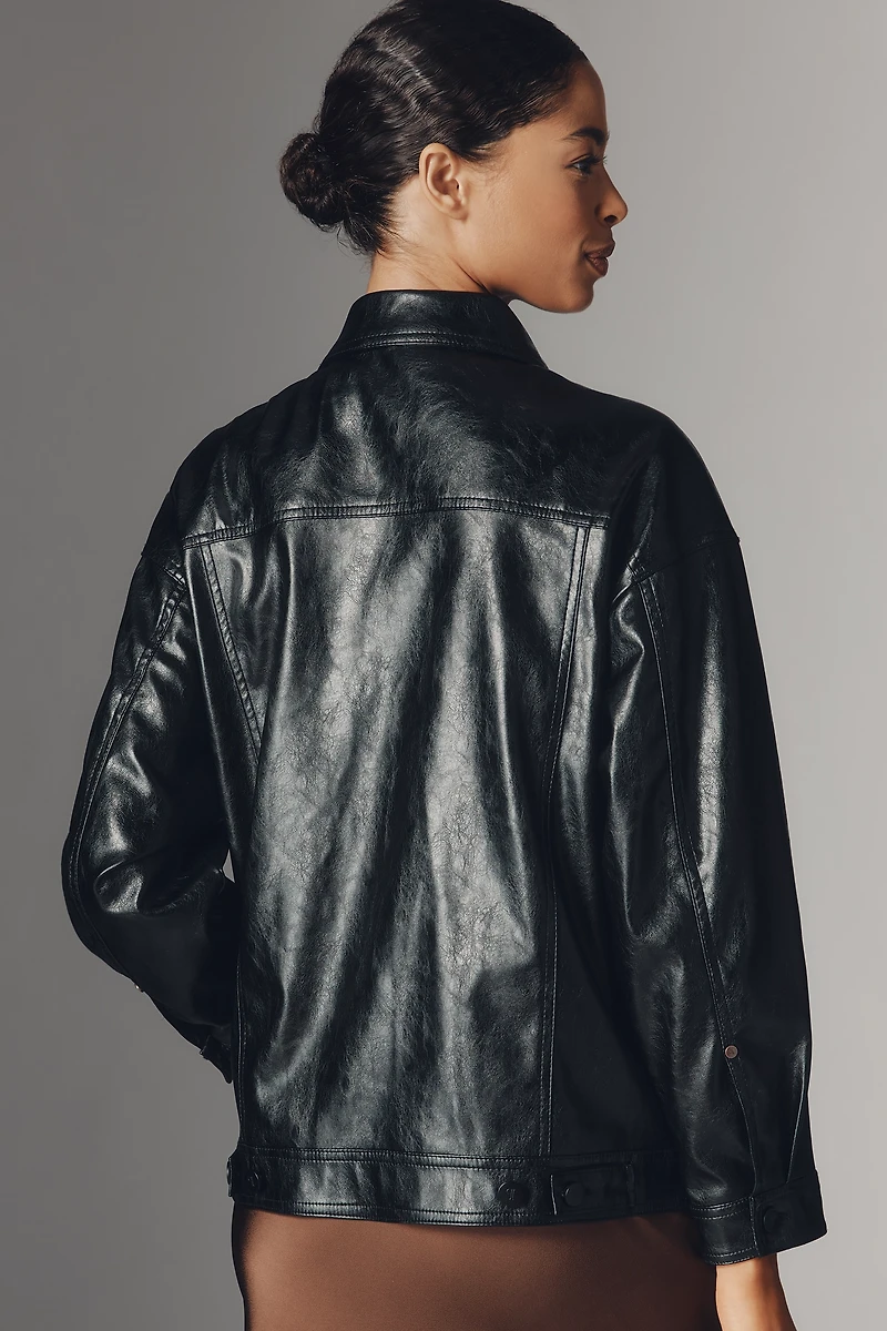 The Weston Boyfriend Jacket by Pilcro: Faux Leather Edition