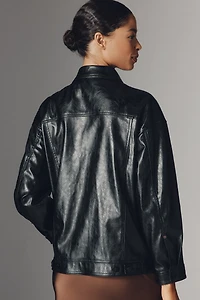 The Weston Boyfriend Jacket by Pilcro: Faux Leather Edition
