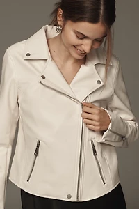 The Saige Faux-Leather Moto Jacket