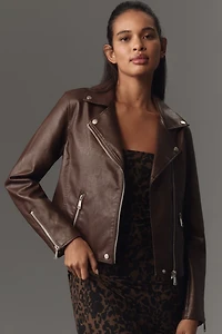 The Saige Faux Leather Moto Jacket