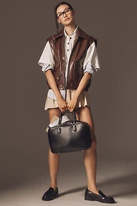 Maeve Faux-Leather Utility Vest