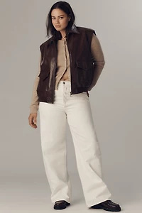 Maeve Faux-Leather Utility Vest