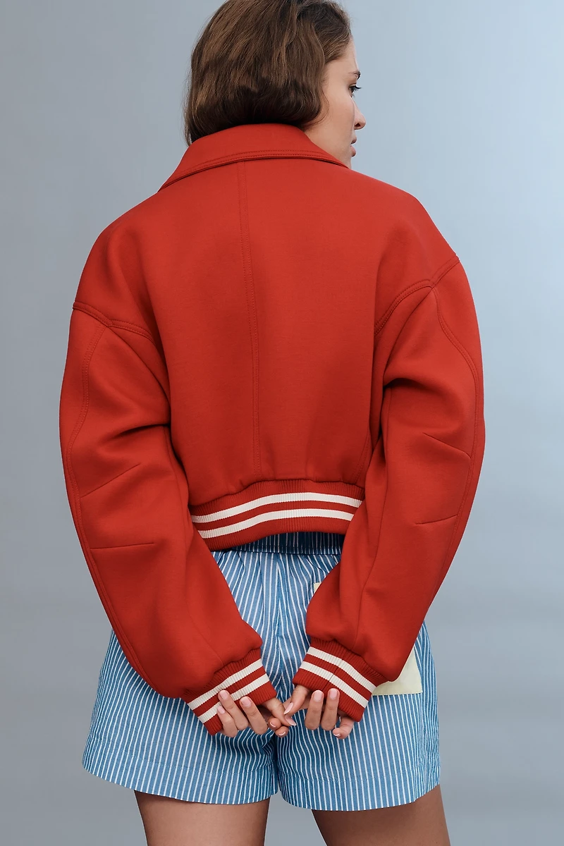 Maeve Knit Varsity Jacket