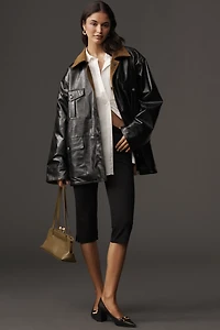 Maeve Patent Chore Jacket