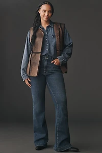 By Anthropologie Stitched Sherpa Fleece Vest