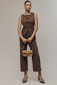 Maeve Faux-Suede Cutaway Vest
