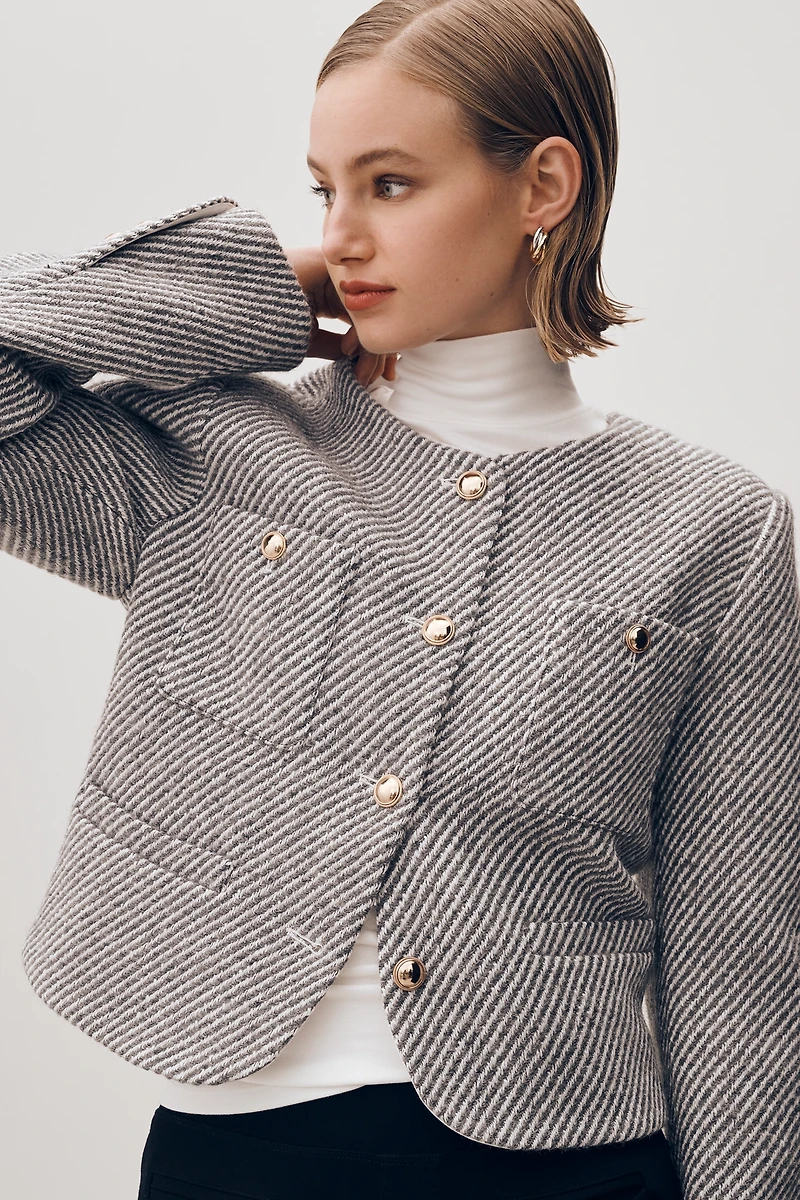 Maeve Boxy Wool-Blend Lady Jacket