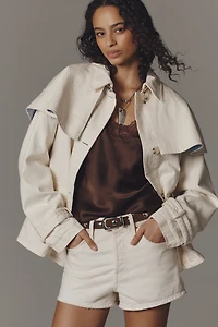 Maeve Sailor Collar Cotton Trench Coat