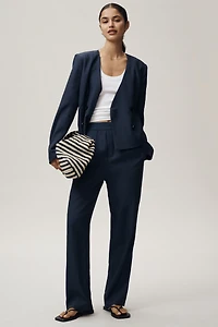 Maeve Collarless Cropped Blazer