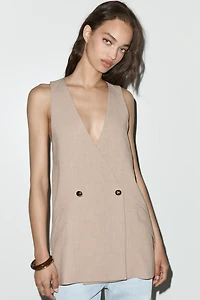 Maeve Longline Blazer Vest