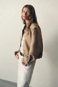 Pilcro 100% Cotton Cropped Utility Jacket