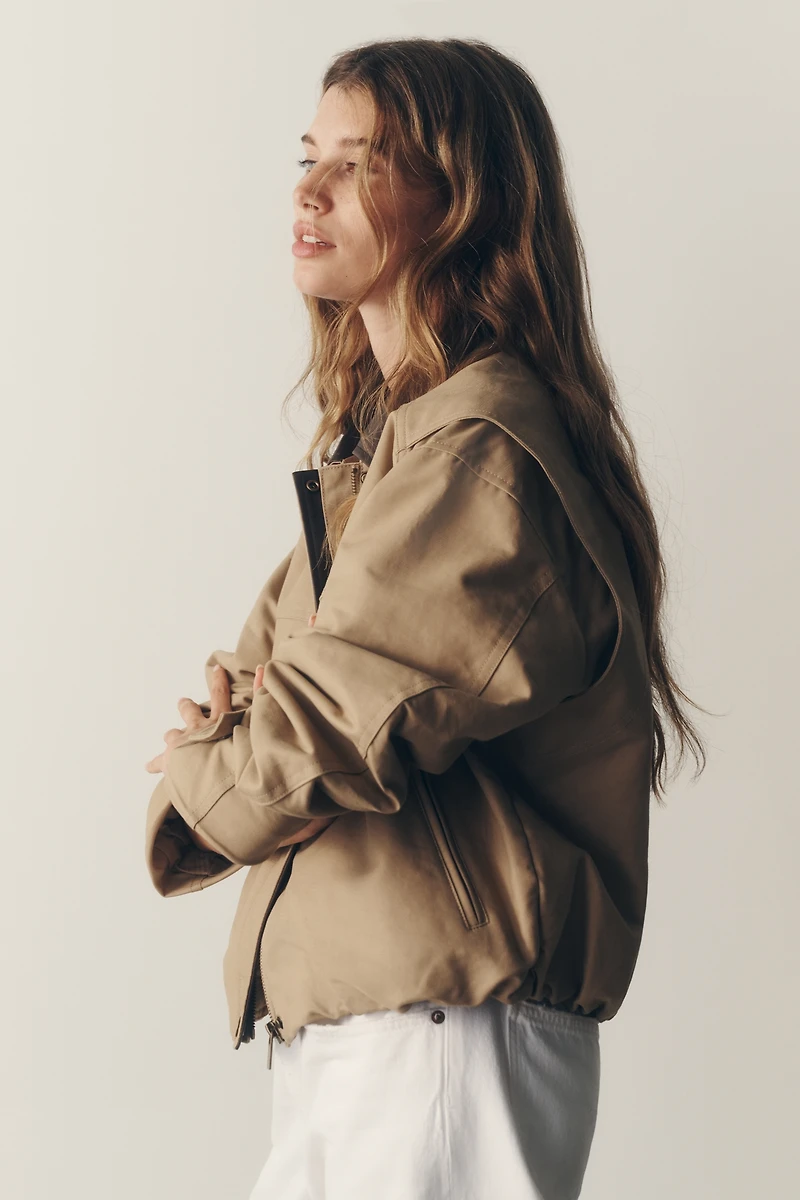 Pilcro 100% Cotton Cropped Utility Jacket