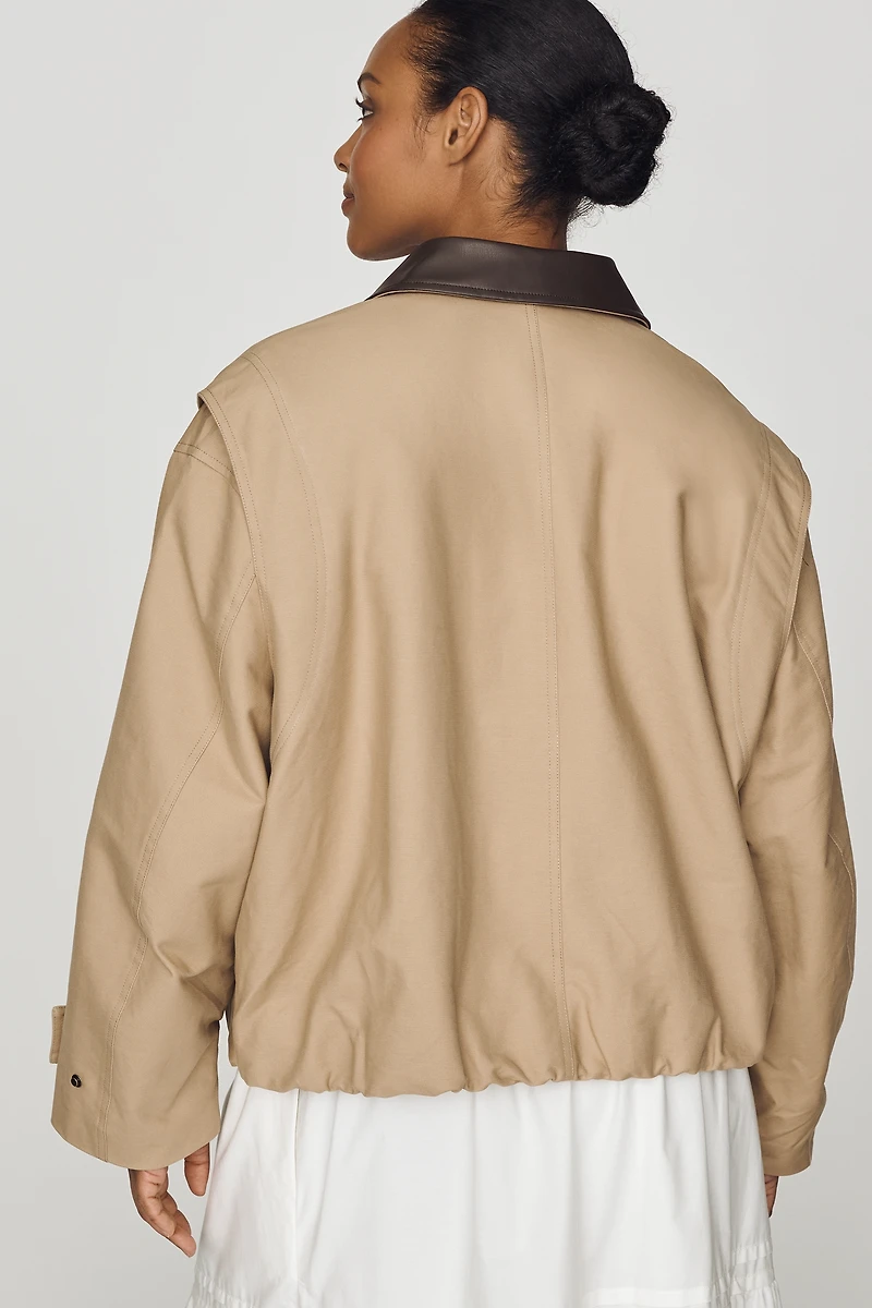 Pilcro 100% Cotton Cropped Utility Jacket