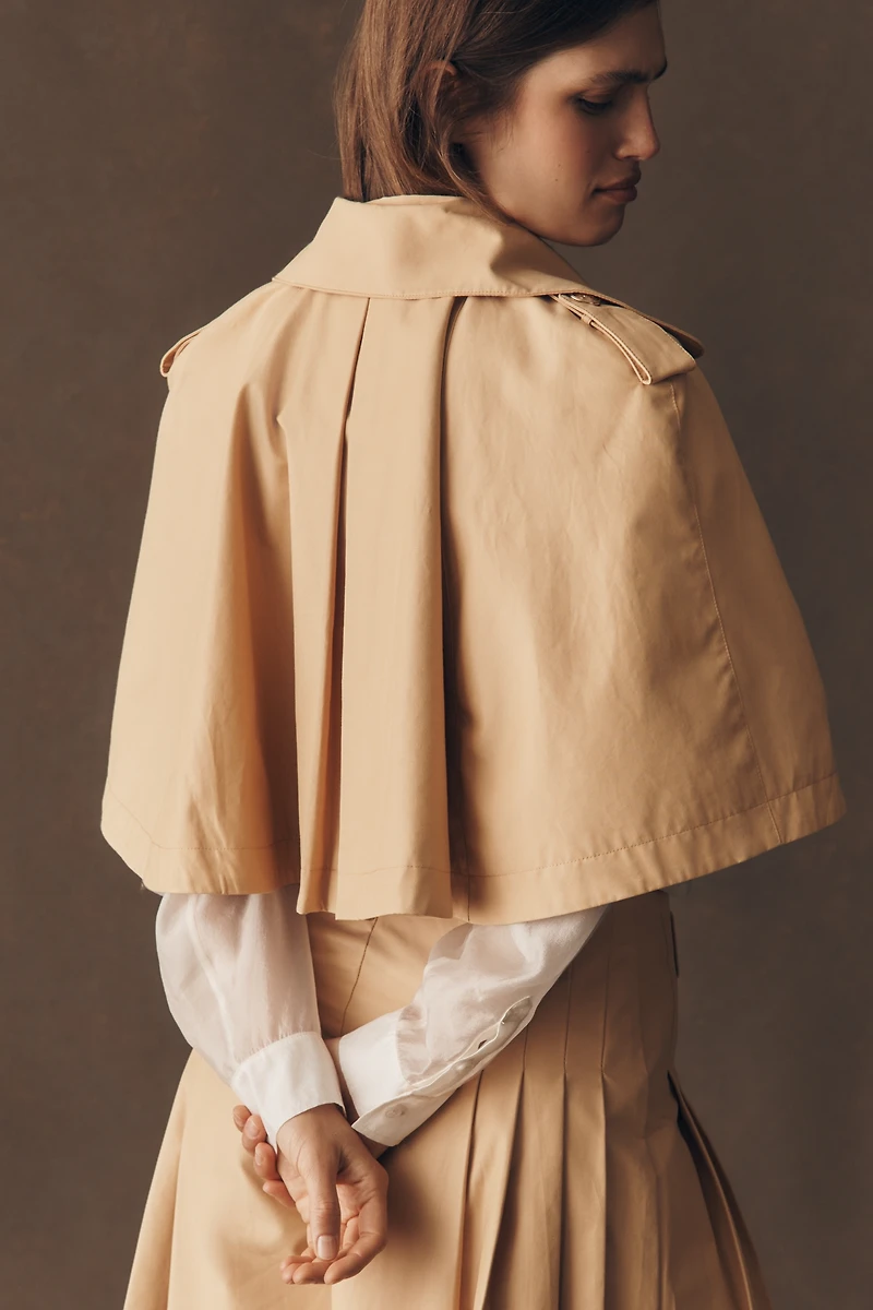 Maeve Cropped Trench Cape