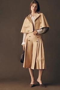 Maeve Cropped Trench Cape