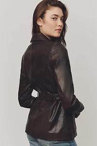 Walter Baker Joan Leather Belted Jacket