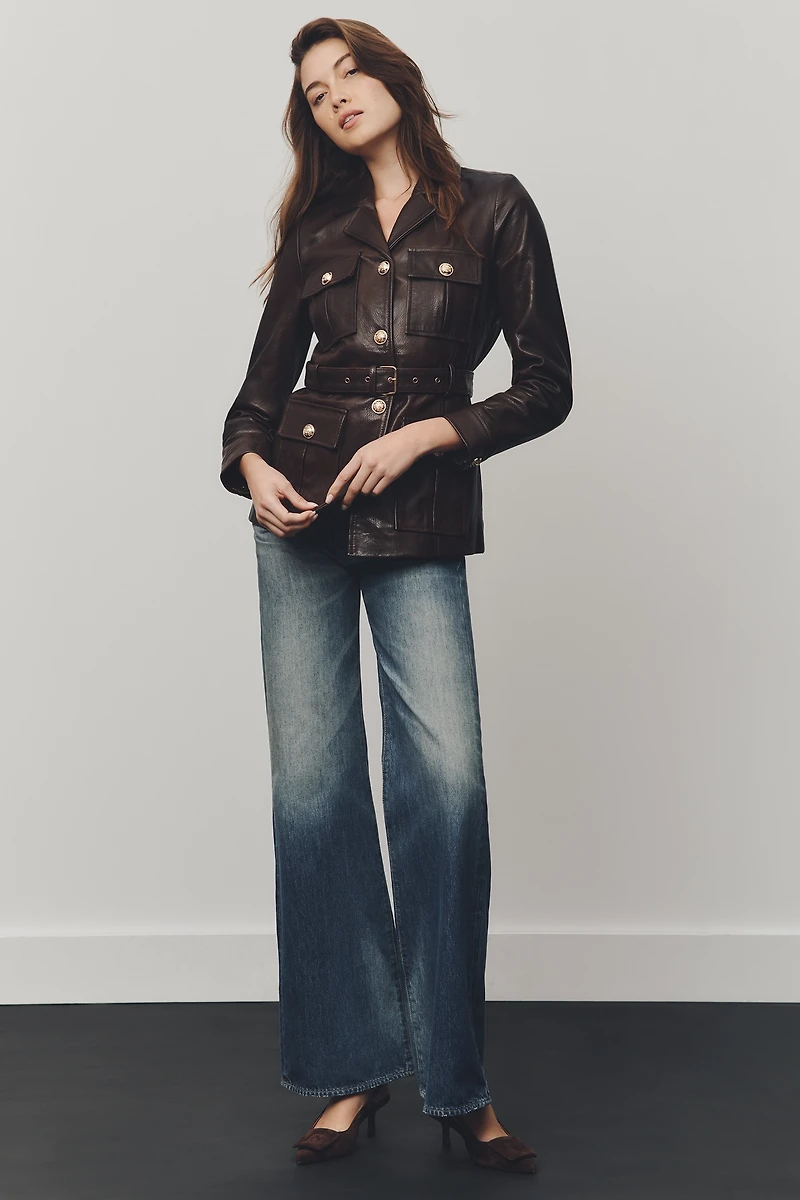 Walter Baker Joan Leather Belted Jacket