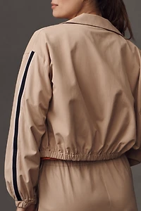 Maeve Sporty Crop Bomber Jacket