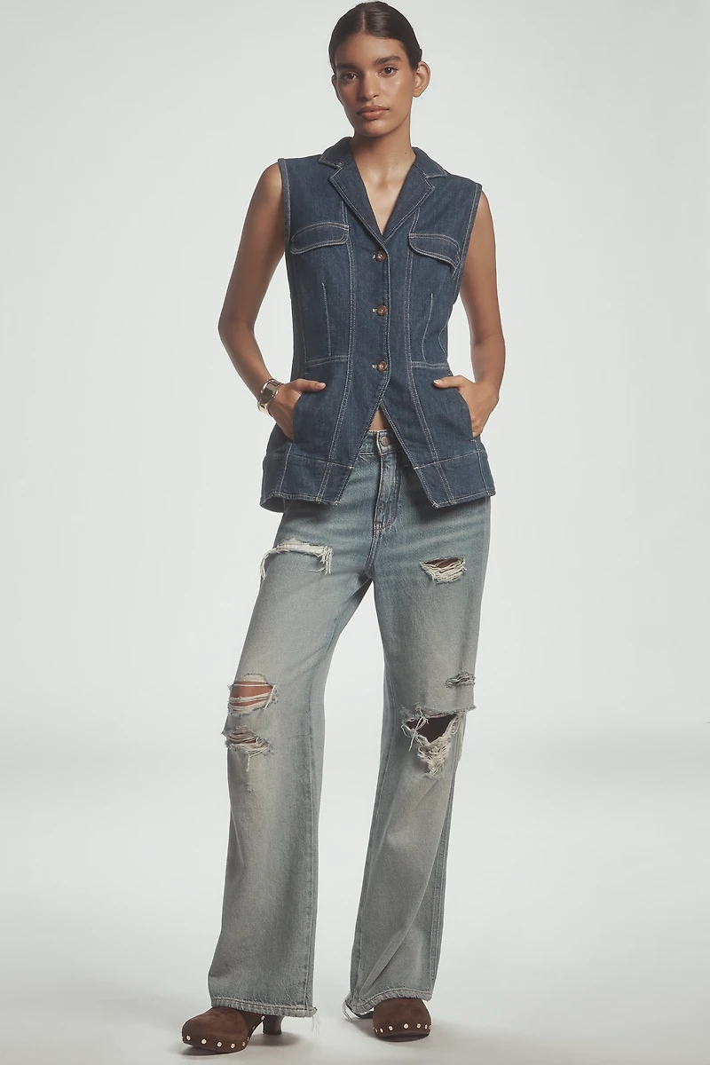 Pilcro Longline Denim Vest
