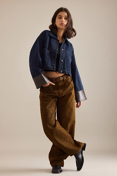 Pilcro Cuffed Crop Denim Jacket