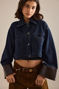 Pilcro Cuffed Crop Denim Jacket
