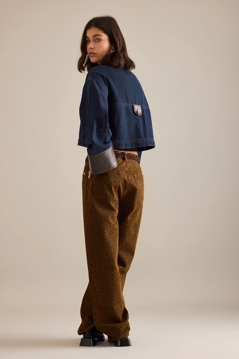 Pilcro Cuffed Crop Denim Jacket