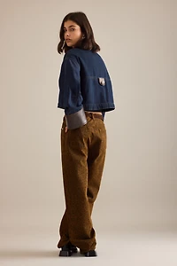 Pilcro Cuffed Crop Denim Jacket