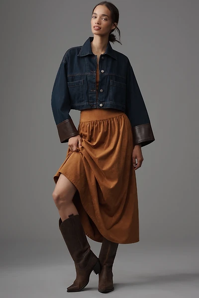 Pilcro Cropped Denim Jacket