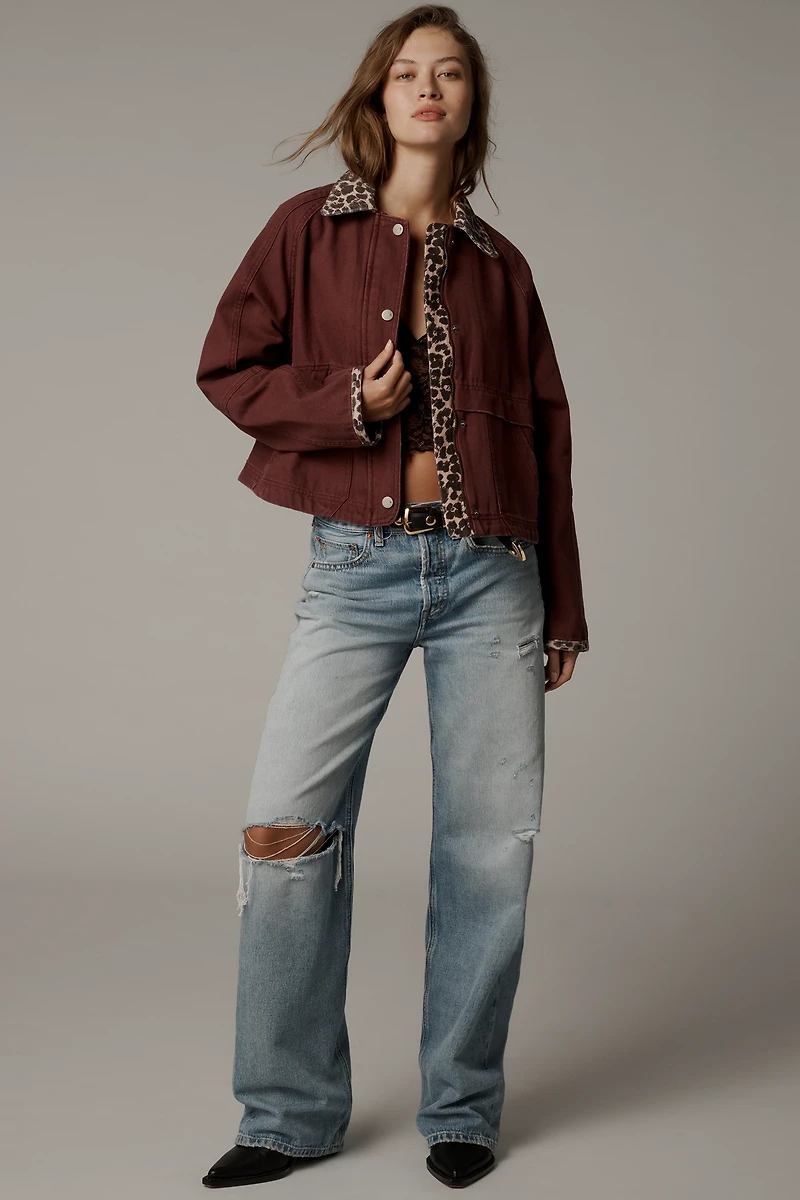 The Lexie Cropped Workwear Jacket by Pilcro