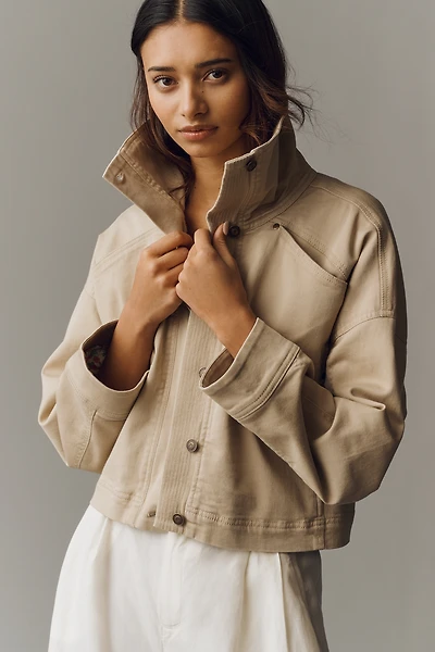 By Anthropologie Funnel-Neck Utility Jacket