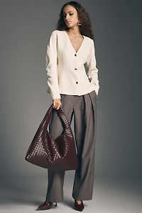 Maeve Collarless Knit Blazer