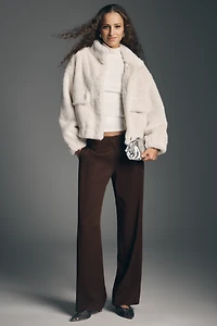 Habitual Faux Fur Utility Jacket